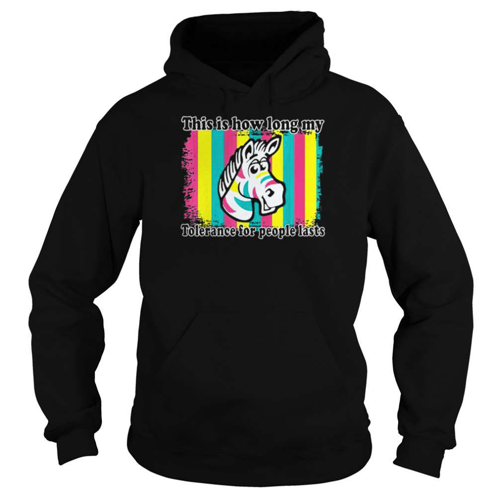 This is how long my tolerance for people lasts  Unisex Hoodie