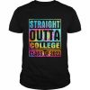 Tie dye straight outta college school class of 2022 graduate  Classic Men's T-shirt