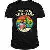 Tis The Sea Sun Santa Beach Summer Christmas In July Summer Shirt Classic Men's T-shirt