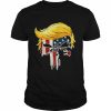 Trump American flag skull 2024 second term reelection  Classic Men's T-shirt