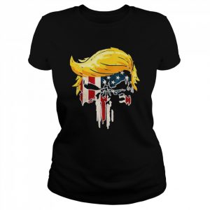 Trump American flag skull 2024 second term reelection  Classic Women's T-shirt