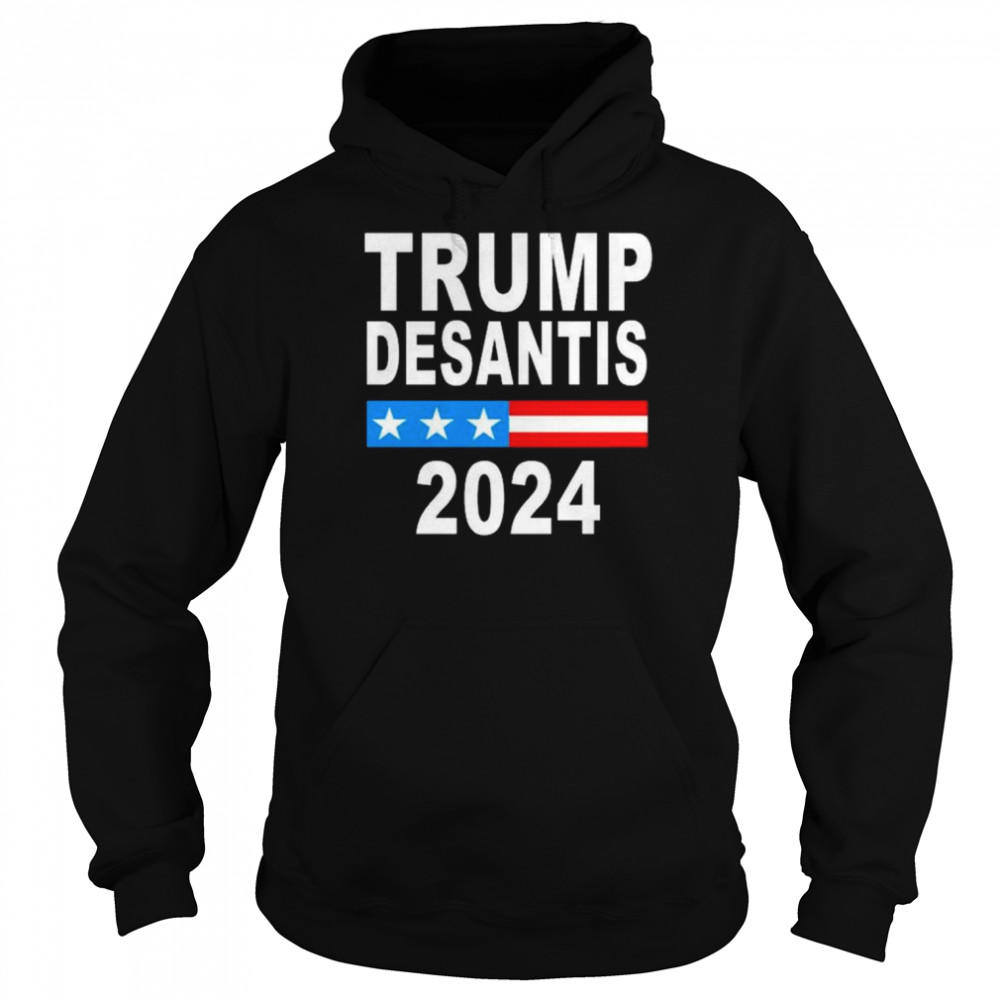 Trump desantis 2024 us flag  Unisex Hoodie