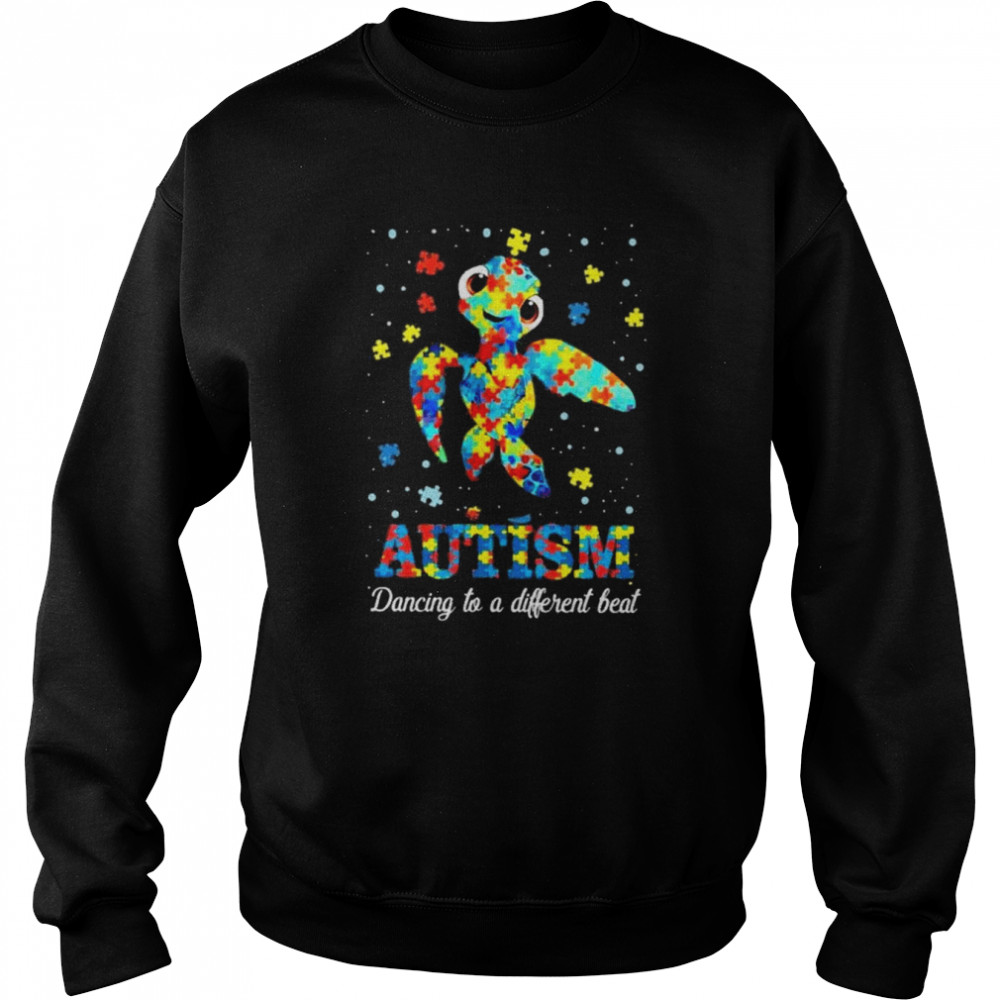 Turtle autism dancing to a different beat  Unisex Sweatshirt