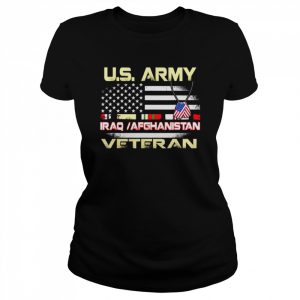 US Army Iraq Afghanistan Veteran USA Flag Shirt Classic Women's T-shirt