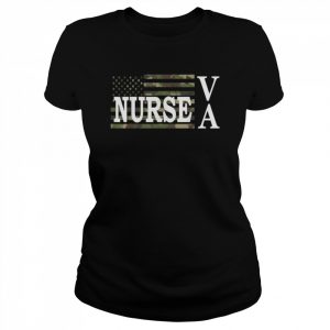 USA Heart Amercian Flag VA Nurse Shirt Classic Women's T-shirt