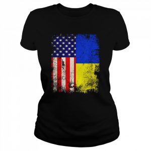 Ukrainian American Flag Ukraine USA RootsShirt Shirt Classic Women's T-shirt