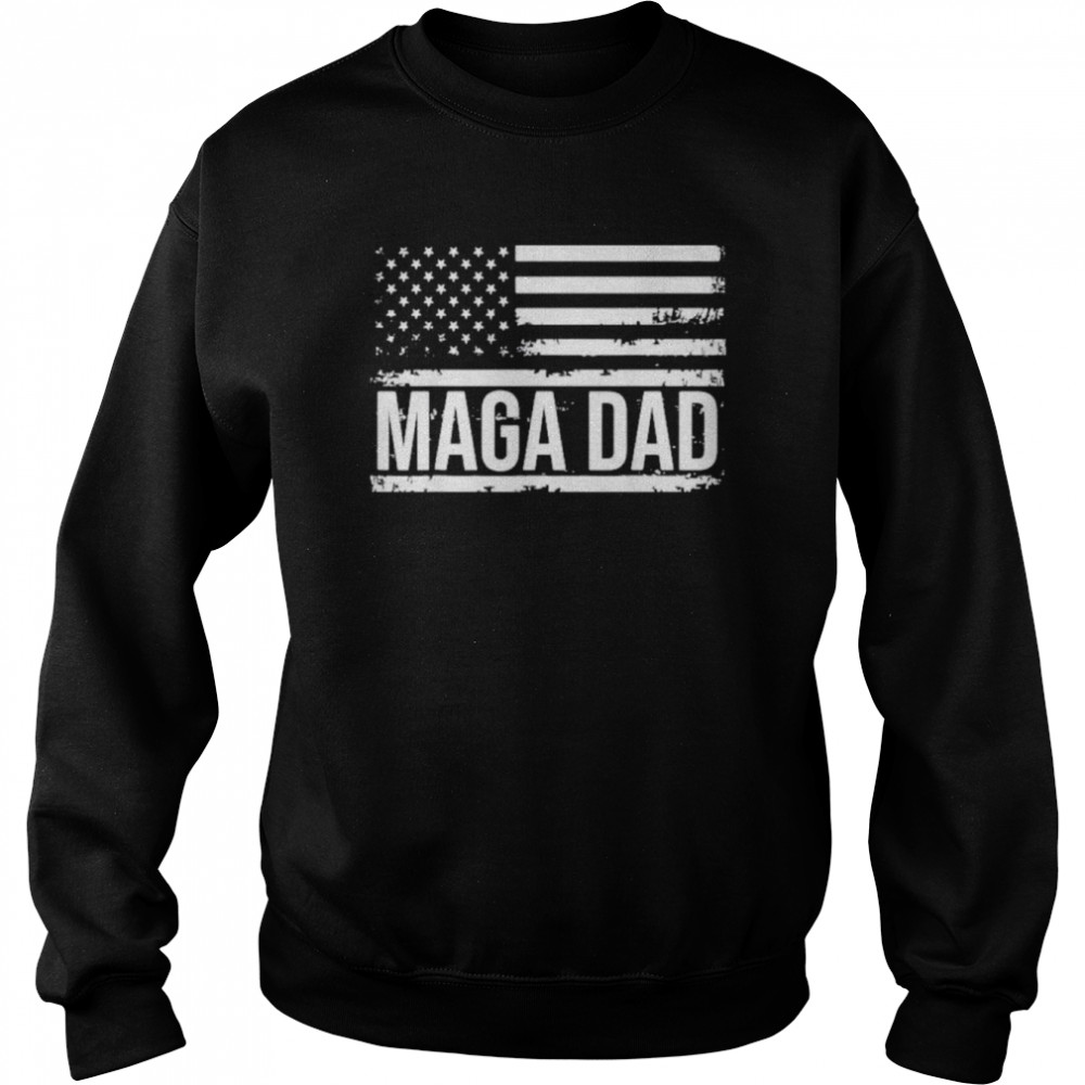 Ultra MAGA Dad Trump 2024 USA Flag Shirt Unisex Sweatshirt