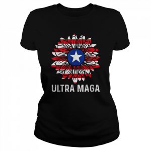 Ultra MAGA Proud Ultra-Maga Proud Republican USA Flag T-Shirt Classic Women's T-shirt