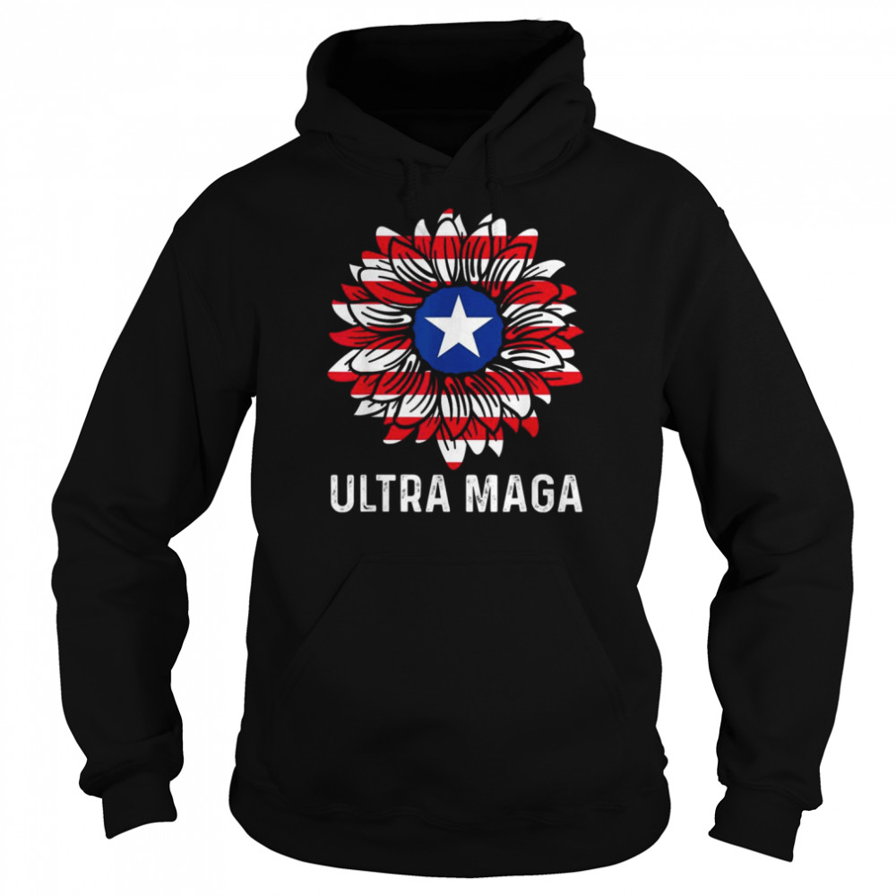 Ultra MAGA Proud Ultra-Maga Proud Republican USA Flag T-Shirt Unisex Hoodie