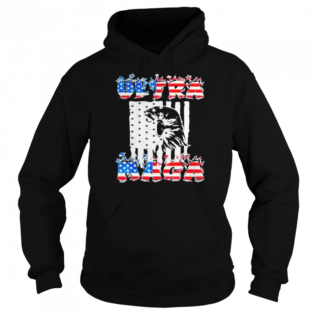 Ultra Mega Eagle 2022 With Flag Cool Ultra Mega Eagle 2022 Shirt Unisex Hoodie