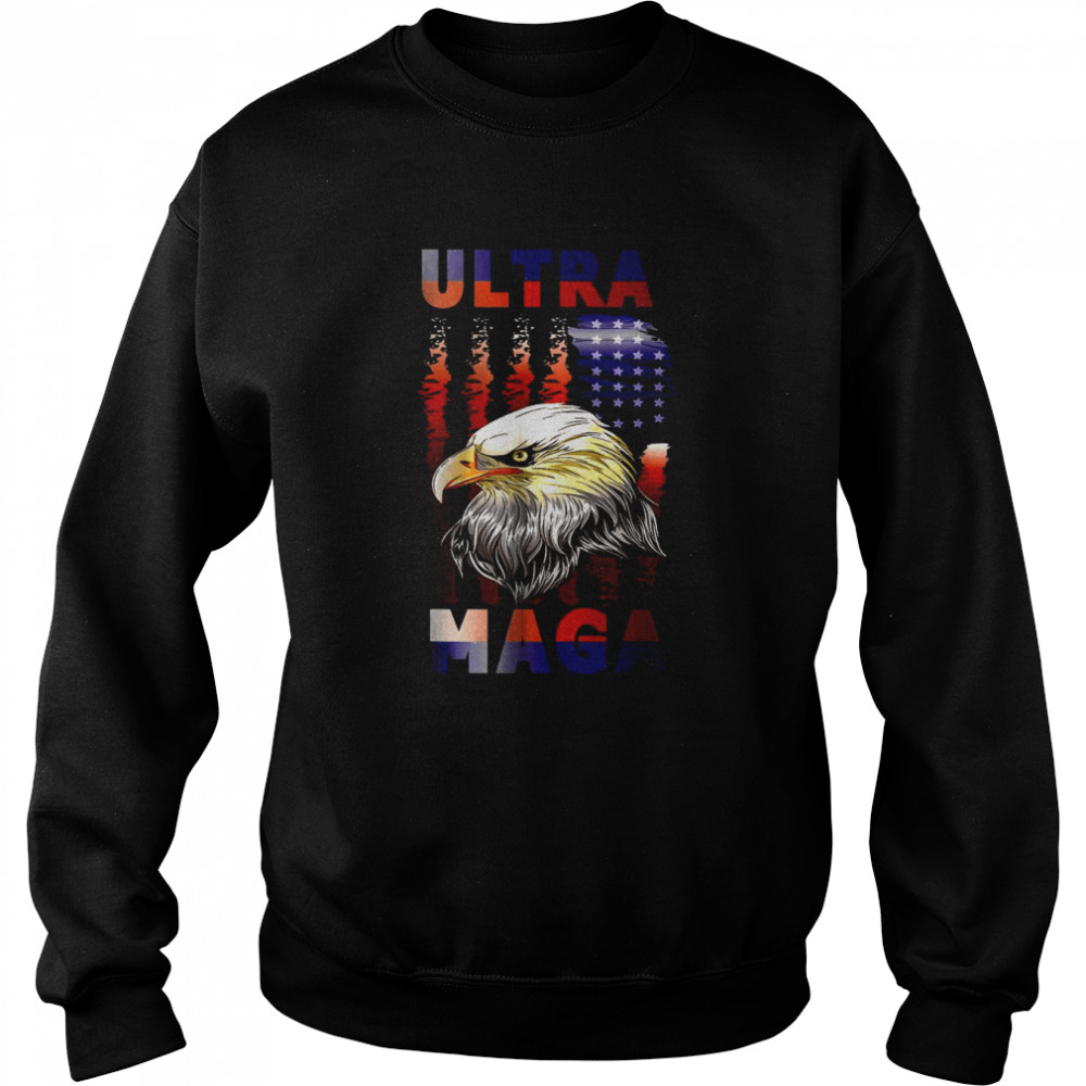 Ultra Mega Eagle with the flag T-Shirt Unisex Sweatshirt