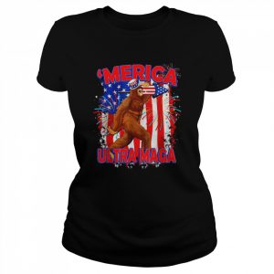 Ultra maga 4th of july bigfoot American flag vintage  Classic Women's T-shirt