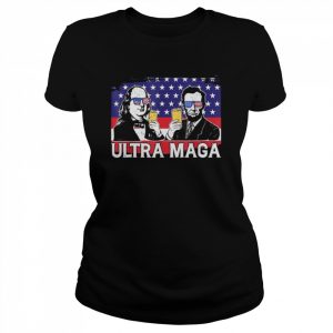 Ultra maga 4th of july franklin lincoln drinking usa flag  Classic Women's T-shirt