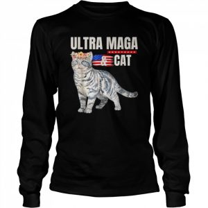 Ultra maga and cat anti-biden  Long Sleeved T-shirt