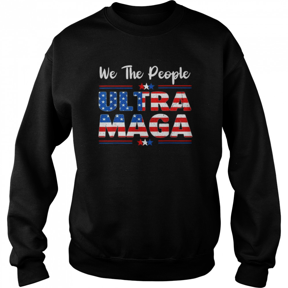 Ultra maga anti biden us flag pro Trump  Unisex Sweatshirt