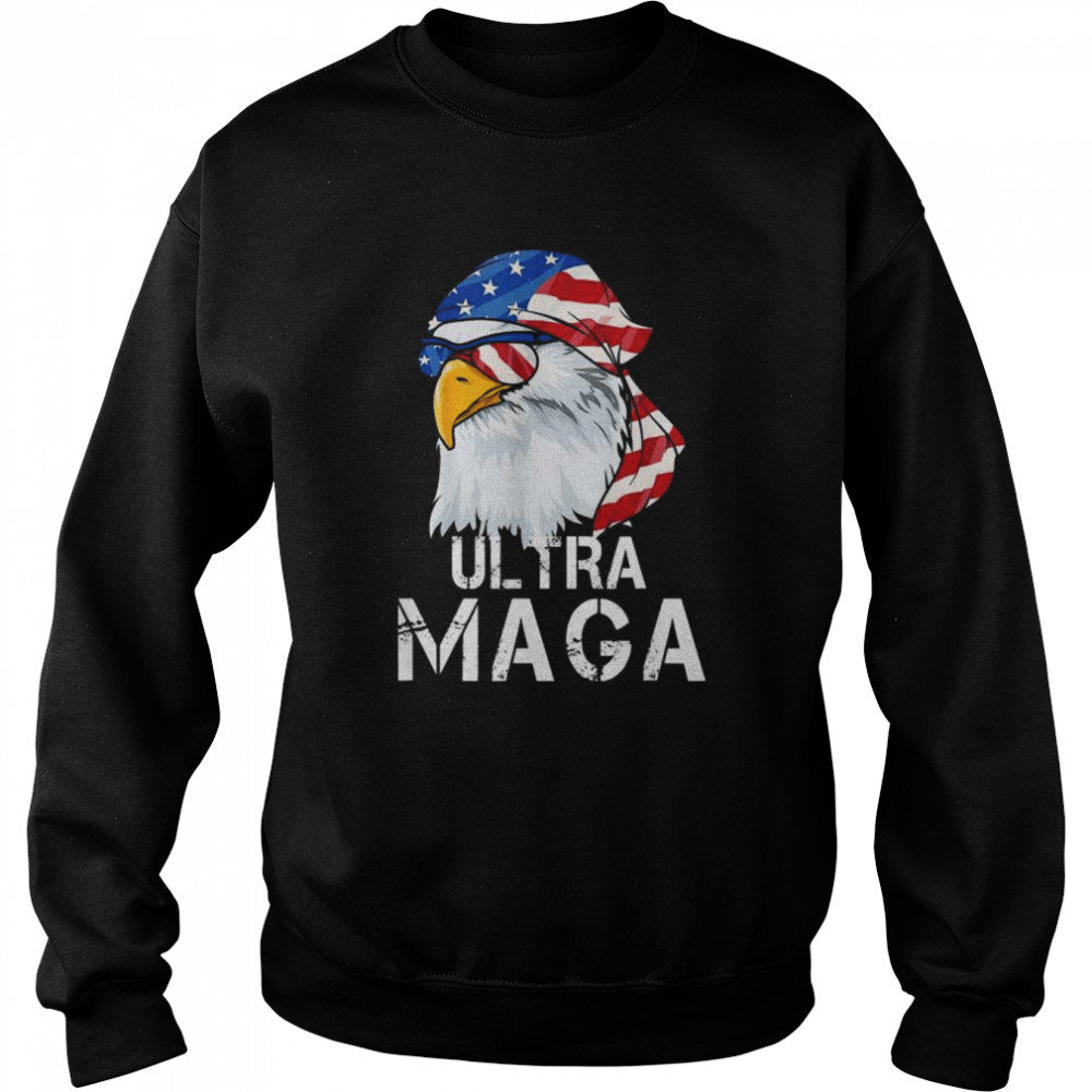 Ultra maga patriotic eagle 4th of july American flag usa  Unisex Sweatshirt