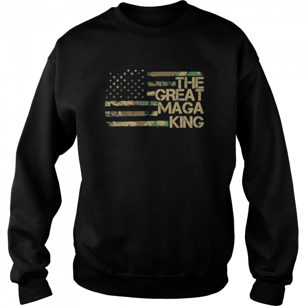 Ultra maga the great maga king pro Trump American flag  Unisex Sweatshirt