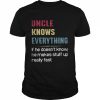 Uncle knows everything if he doesn’t know he makes stuff up really fast  Classic Men's T-shirt