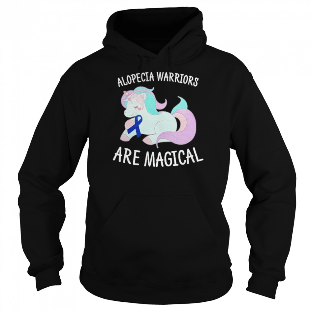 Unicorn Alopecia Warriors Are Magical Shirt Unisex Hoodie