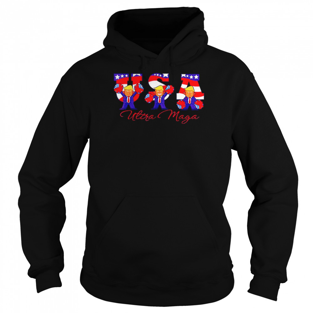 Usa Trump Cheerleader Ultra Maga T-Shirt Unisex Hoodie