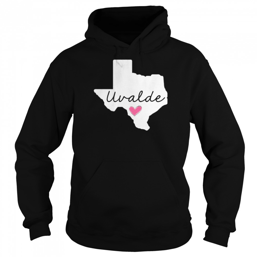 Uvalde Texas Heart Shirt Unisex Hoodie