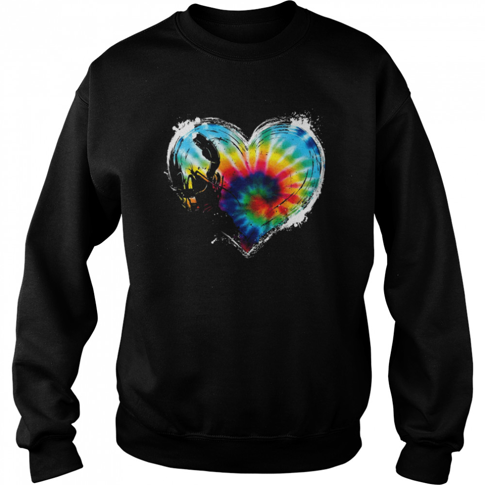 Valentines Day Crawfishs Marine Biology Tie Dye Shirt Unisex Sweatshirt