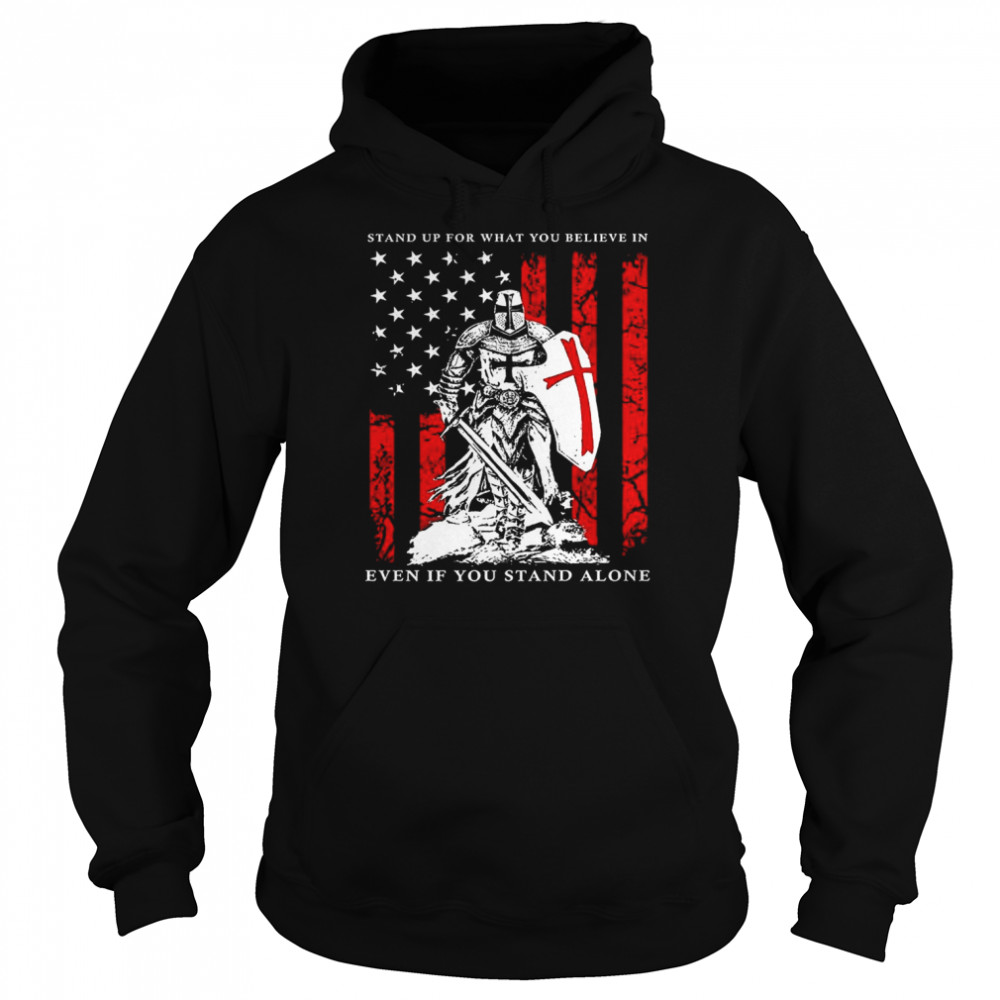 Viking stand up for what You believe in even if You stand alone American flag  Unisex Hoodie