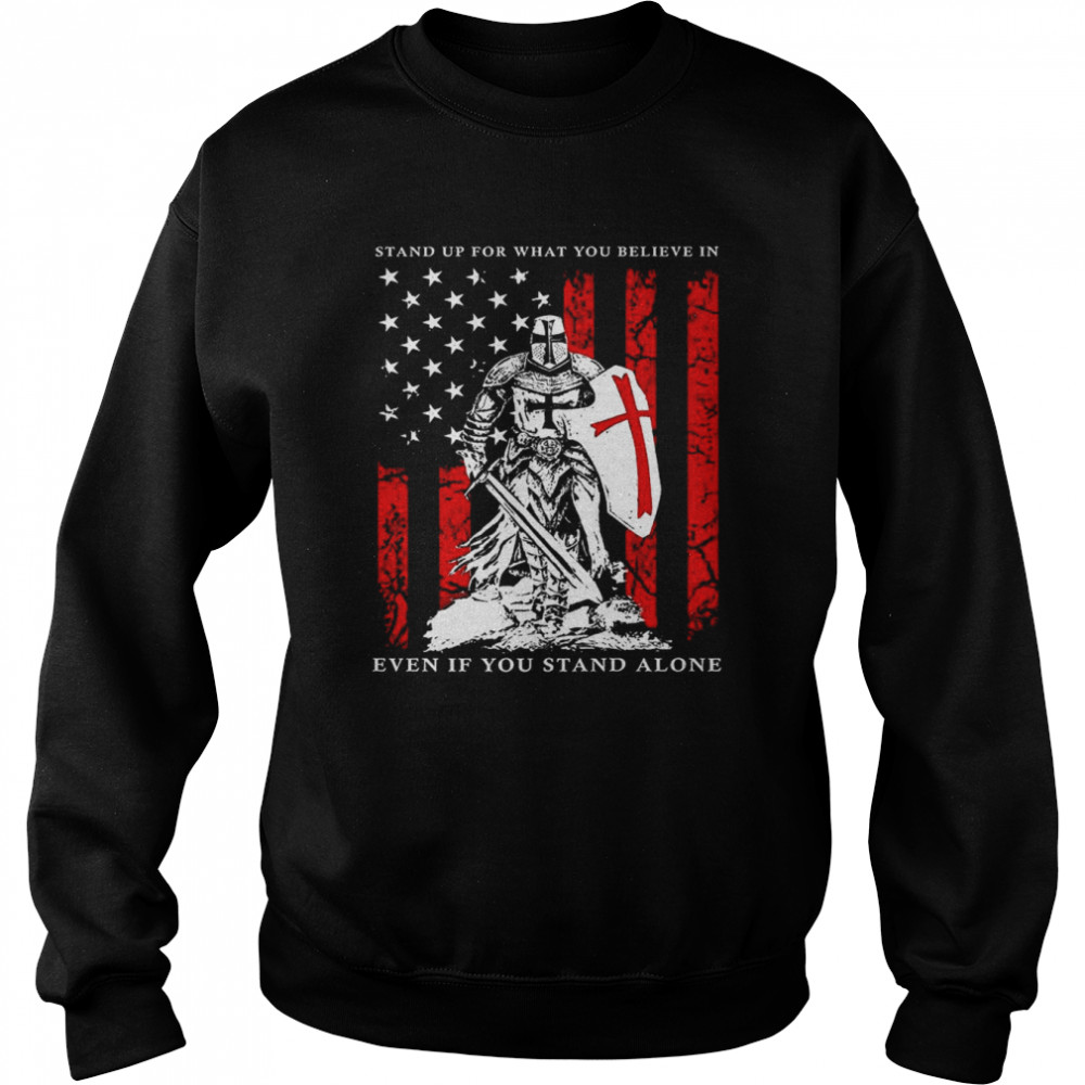 Viking stand up for what You believe in even if You stand alone American flag  Unisex Sweatshirt