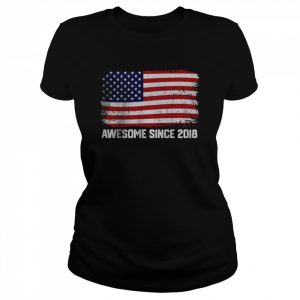 Vintage Awesome since 2018 American Flag T-Shirt Classic Women's T-shirt