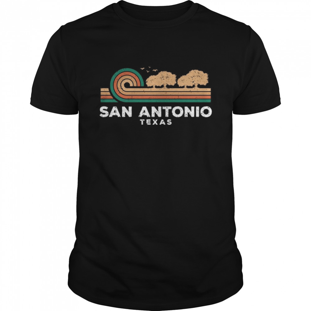 Vintage San Antonio Sonnenuntergang Texas Souvenir Langarmshirt Shirt