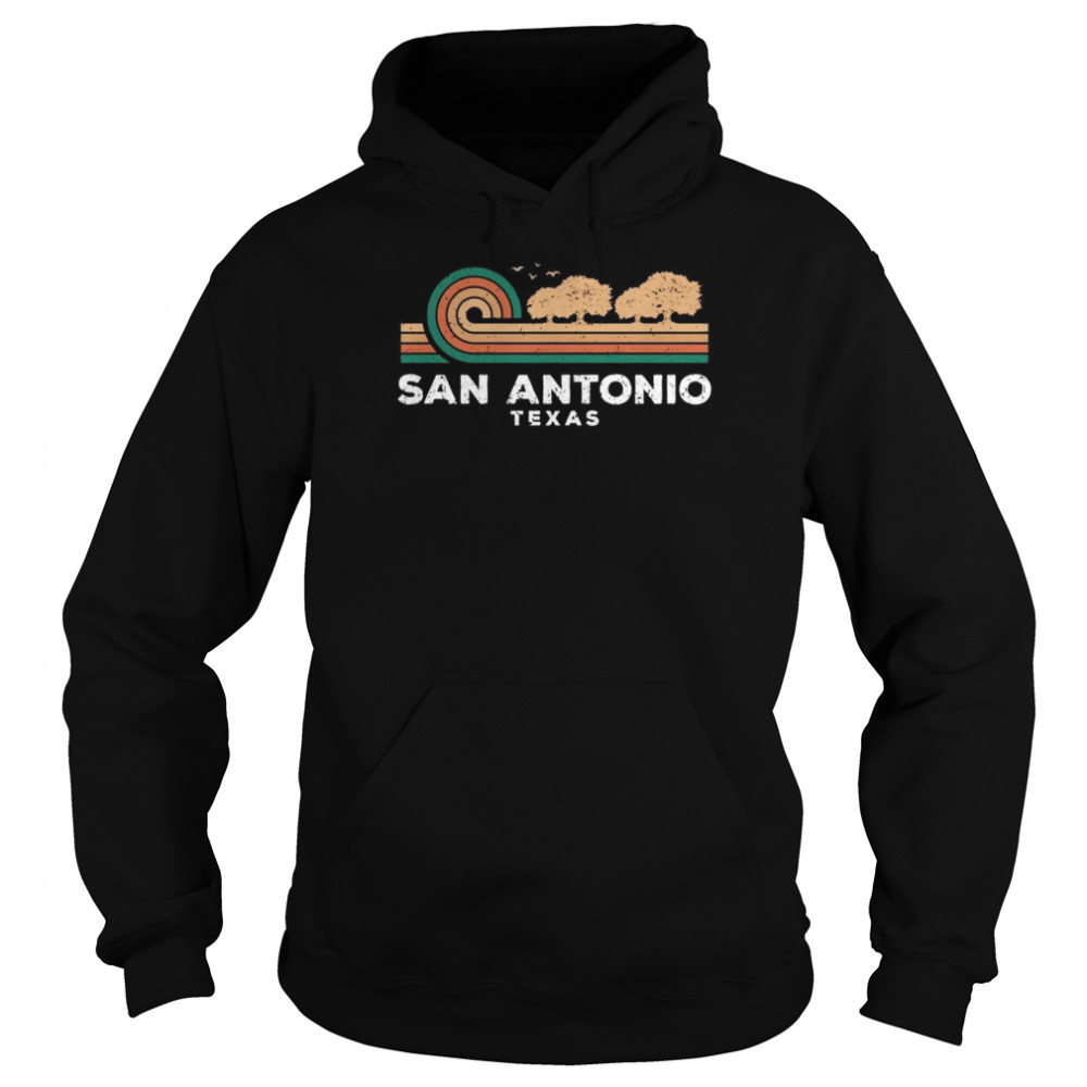 Vintage San Antonio Sonnenuntergang Texas Souvenir Langarm Shirt Unisex Hoodie