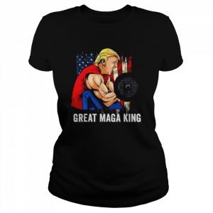 Vintage old the great maga king ultra maga patriotic flag us  Classic Women's T-shirt