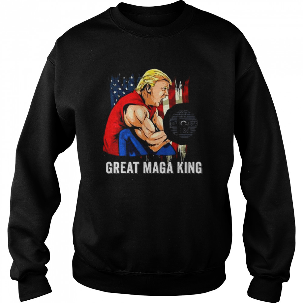 Vintage old the great maga king ultra maga patriotic flag us  Unisex Sweatshirt