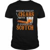 Weekend forecast cigars scotch cigar whiskey for dad  Classic Men's T-shirt