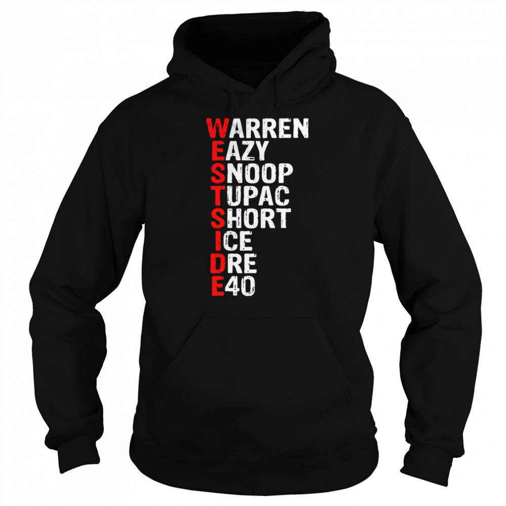 Westside hip hop rap music legends  Unisex Hoodie