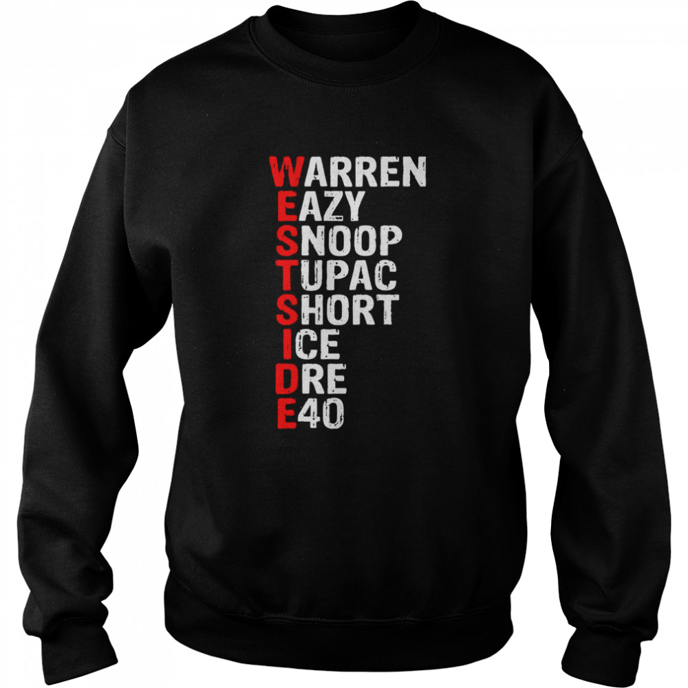 Westside hip hop rap music legends  Unisex Sweatshirt