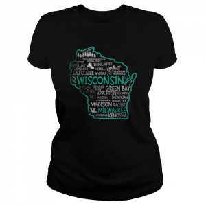 Wisconsin Green Bay Osseo Kenosha Racine Milwaukee Map T-Shirt Classic Women's T-shirt