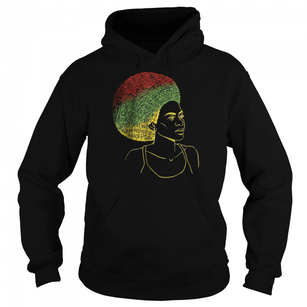 Women Juneteenth Sunflower T-Shirt Unisex Hoodie