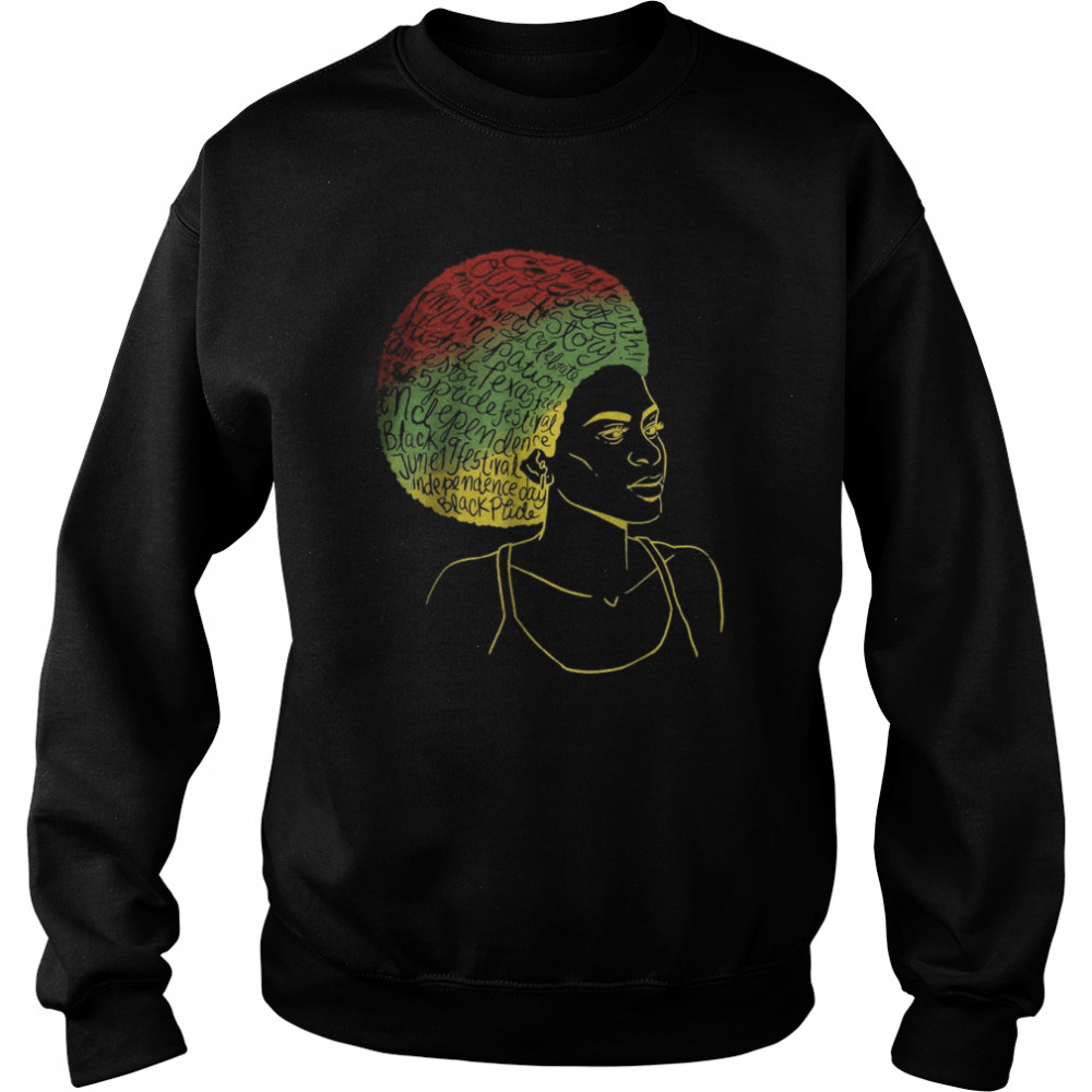 Women Juneteenth Sunflower T-Shirt Unisex Sweatshirt