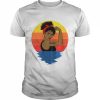 Womens Curly Black Afro African American T-Shirt Classic Men's T-shirt