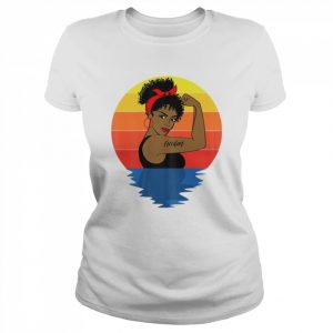 Womens Curly Black Afro African American T-Shirt Classic Women's T-shirt