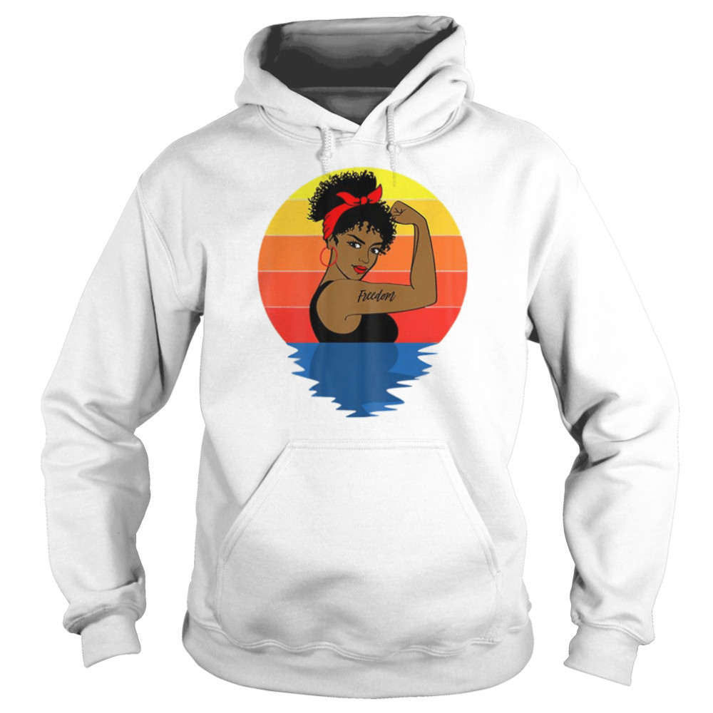 Womens Curly Black Afro African American T-Shirt Unisex Hoodie