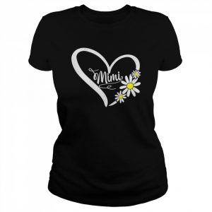 Womens Happy Mother’s Day MiMi Mom Heart Daisy Flower Rainbow Shirt Classic Women's T-shirt