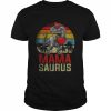 Womens Mamasaurus T Rex Dinosaur Mom Saurus Family Matching Women T-Shirt Classic Men's T-shirt