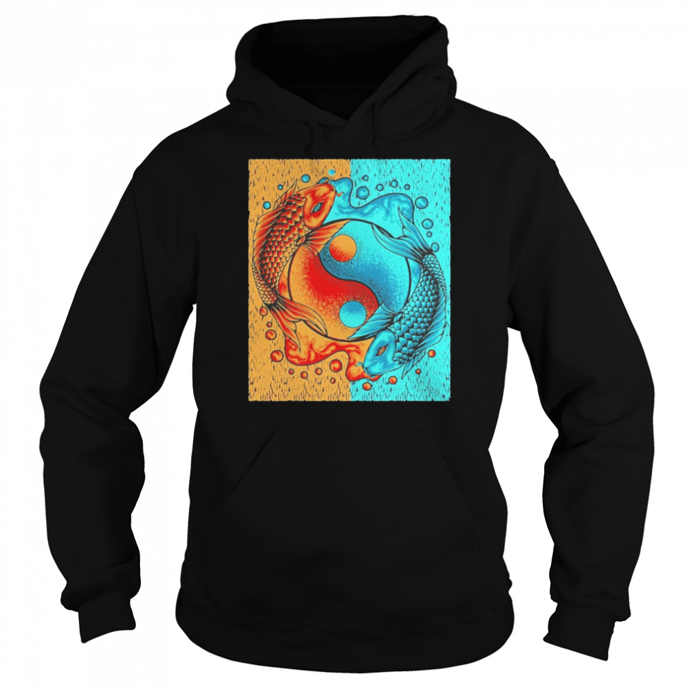 Ying Yang Koi Fish Lovers Shirt Unisex Hoodie