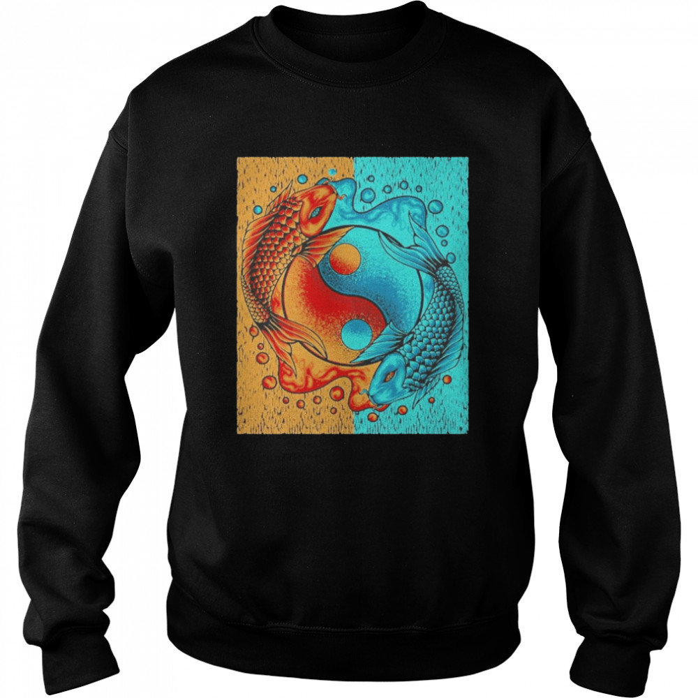 Ying Yang Koi Fish Lovers Shirt Unisex Sweatshirt