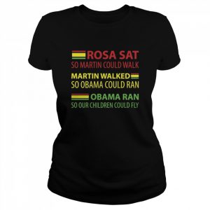 Zurück Geschichte und Stolz des afrikanischen Erbes Rosa Martin Obama Langarm Shirt Classic Women's T-shirt