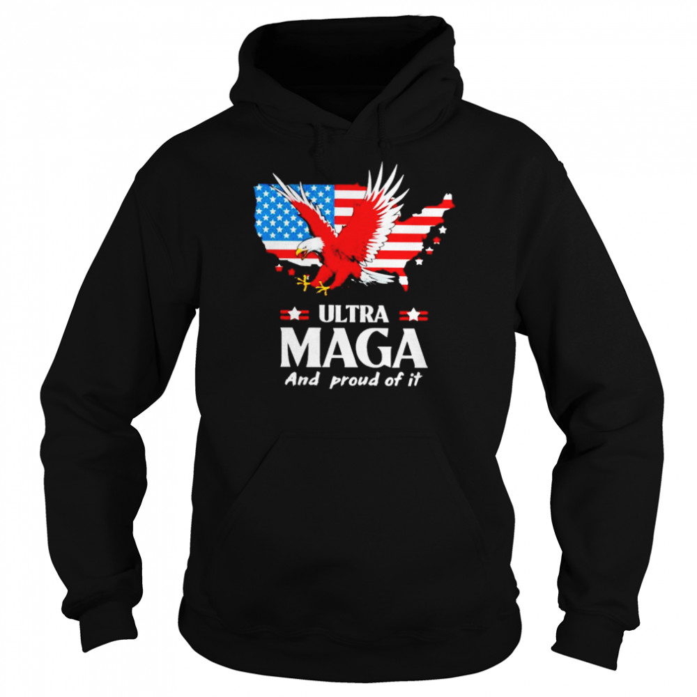 american flag ultra maga and proud of it  Unisex Hoodie