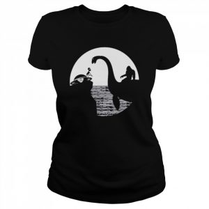 bigfoot Loch Ness Monster Sasquatch Riding Nessie Ufo Alien  Classic Women's T-shirt