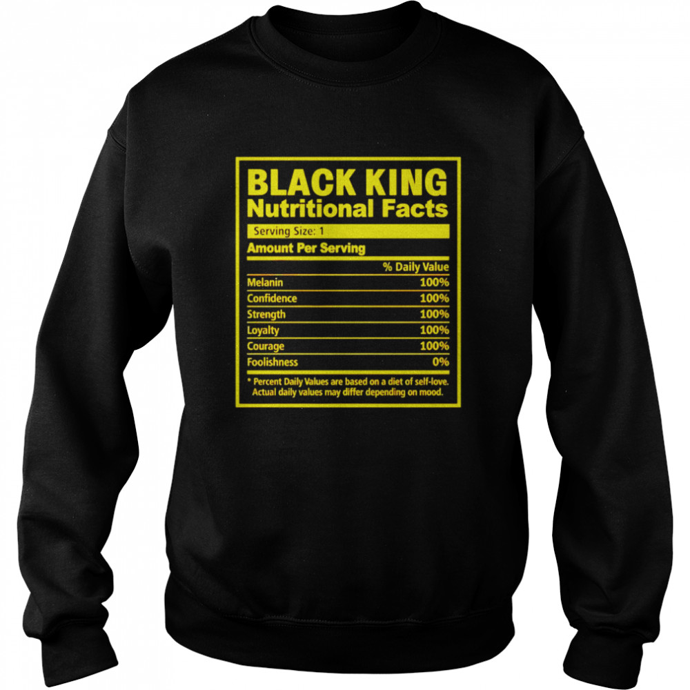 black king nutritional facts  Unisex Sweatshirt